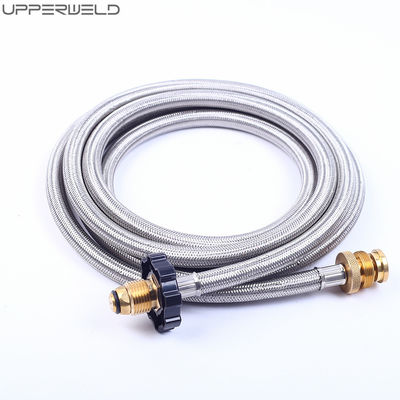Feuerstelle Propangehasse Adapter Edelstahl geflochtenes LPG-Gas-Wiederaufladen für Camping-Hof
