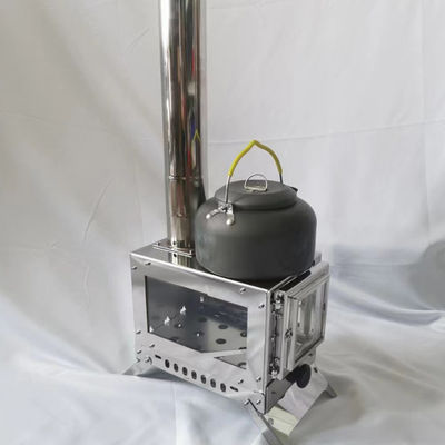 Kompakter und langlebiger Outdoor-Tischholzkocher zum Campen 23*15*17cm Lagergröße