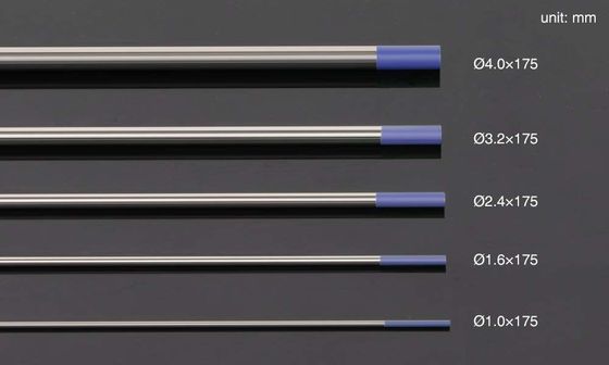 Blau 2% Lanthan TIG 1/16'' 3/32' 1/8' x 7' 10 Pack WL20 Erdbearbeitung Wolframelektroden für TIG Schweißen