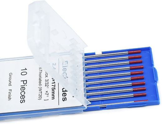 Lassen Sie Ihr Schweißpotenzial mit WT20 3/32 2.4mm*175mm roten Wolframelektroden frei