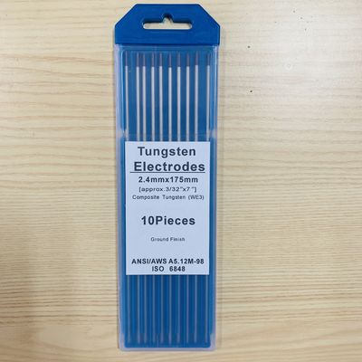 WE3 Wolframelektroden Schwarzkopf Kompositwolfram 2,4 mm*175 mm Ideal für das TIG-Schweißen