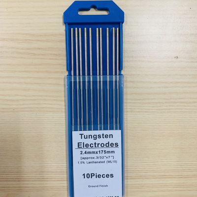 2.4mm*175mm WL15 Wolframelektroden TIG Schweißverbrauchsmaterialien mit individueller Unterstützung