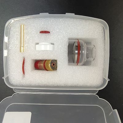 2.4 mm TIG Schweißlampe Stubby Gaslinsen Glasbecher-Kit für WP-17/18/26 Luftkühlung