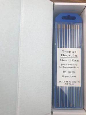 Wolframelektroden WL15 1,5% Lanthan-Goldkopf 2,4 mm für TIG-Schweißverbrauchsmaterialien