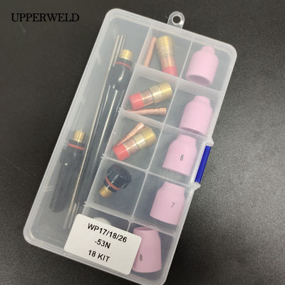 WP 17 18 26 TIG Taschenlampe Gasobjektiv-Set mit 18 Stück Keramik-Tasse/Aluminium-Düse/Kollett