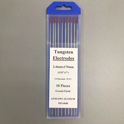 Wolfram-Elektroden-Schweißstange Rot Spitze 2% Thoriate 2,4 mm * 175 mm Für TIG-Schweißen