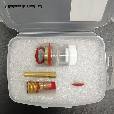 Bessere Gasabdeckung Ober WP-17/18/26 Champagner Düsenkit mit Adapter 2,4 mm TIG Schweißverbrauchsmaterialien