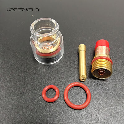 Bessere Gasabdeckung Ober WP-17/18/26 Champagner Düsenkit mit Adapter 2,4 mm TIG Schweißverbrauchsmaterialien