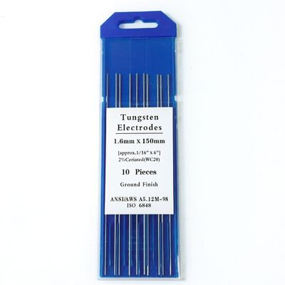 Kundenspezifische ODM-Unterstützung 1.6mm*150mm WC20 Wolframelektroden für TIG-Schweißverbrauchsmaterialien