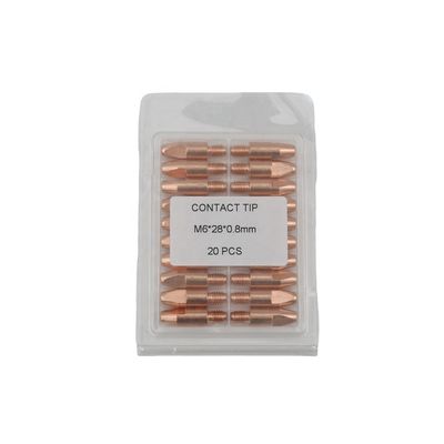 Gaskraft Kupfer Mig Schweißfackel Oberste Kontaktspitze M6 28 0,8MM für TIG Zubehör