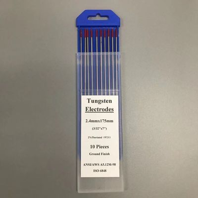 2.4mm*175mm WT20 Wolfram-Elektroden für TIG Schweißfackel Rotspitze kundenspezifische Unterstützung