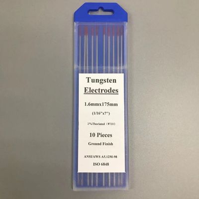 2.4mm*175mm WT20 Wolfram-Elektroden für TIG Schweißfackel Rotspitze kundenspezifische Unterstützung