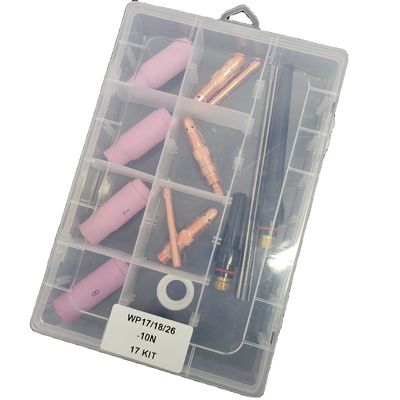 Oberste WP17 18 26-10N 17Kit Gaslinsen Aluminium Düse Rücken Tasse TIG Schweiß Zubehör Kit Luftkühlung