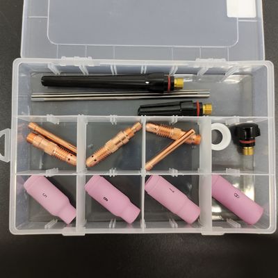 Oberste WP17 18 26-10N 17Kit Gaslinsen Aluminium Düse Rücken Tasse TIG Schweiß Zubehör Kit Luftkühlung