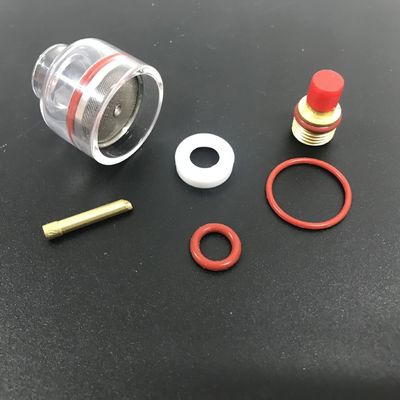 WP9 20 2.4MM TIG Schweißlampe Stubby Gaslinse mit Glasdüse ODM kundenspezifische Hilfe