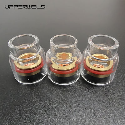 Durchsichtige Tig Schweißlampe Teile und Zubehör Champagner Düse Kit mit Adapter 2,4 mm