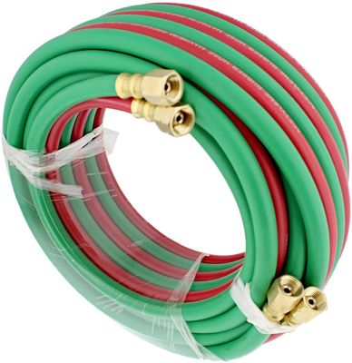 25ft Formgebung Twin Schweiß Schlauch Oxy Acetylene Schneiden Taschenlampe Schläuche 1/4 Zoll B Fittings