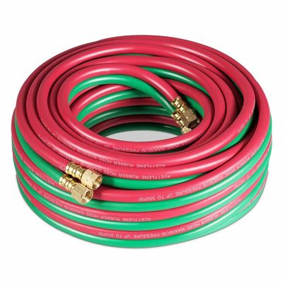 25ft Formgebung Twin Schweiß Schlauch Oxy Acetylene Schneiden Taschenlampe Schläuche 1/4 Zoll B Fittings