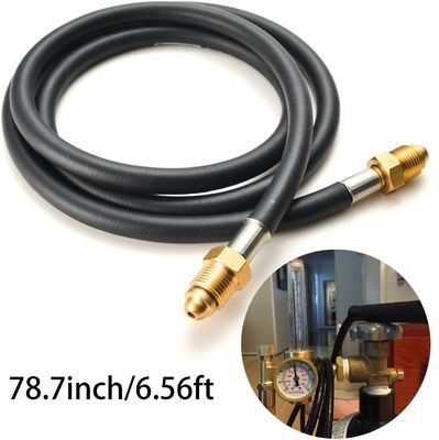 Standard UNF 5/8 Zoll Gasschlauch für Argon CO2 Durchflussmesser Regulator 6,56ft Schlauch enthalten