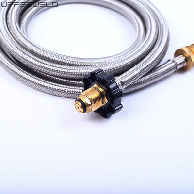Customized Logo Availabled Edelstahl geflochtener Propan Schlauch Adapter für Schweißfackel