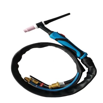 Oberer WT-17 10-25EU Gas-Argon-Tig-Flamme Luftgekühlte Schweißpistole zum Schweißen von Metallen Schwarz Rot