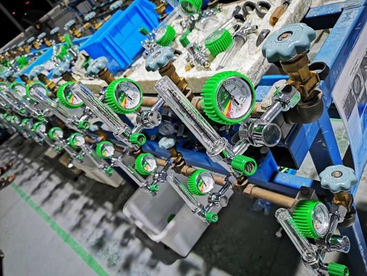 1/4-Zoll-Frauen-Flammen-Eingangsverbindung Einzel-Durchflussmesser für Argon-Stickstoff-Regulator