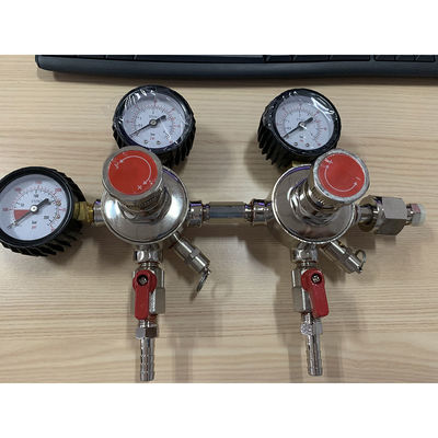Messing-Doppelsystem 2-Stufen-CO2-Druckregulierungsgerät für Bier- und Kombucha-Set-Ups