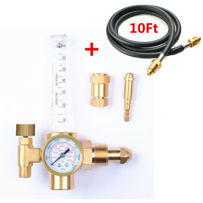 Einstellbarer Durchflussmesser Co2-Argon-Regulator für 4000 Psi Einlassdruck und 10 Fuß Schlauch