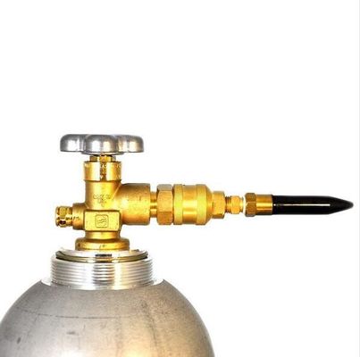 Ballonentflammer Messing Gelber Heliumgasregulator mit handengestütztem Zylindermessgerät