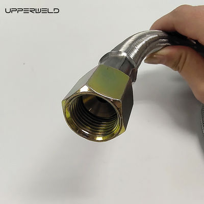 5ft Rot und Silber Propan Edelstahl geflochten Camper Tank LPG Gas Schlauch mit Gauge