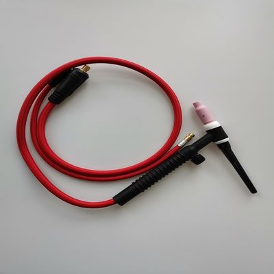 WP-26V-R 35-70 EU Plug TIG Torch Kit Luftgekühlte Schweißpistole mit Gasventil 200A Schwarz Rot