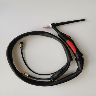 WP-26V-R 35-70 EU Plug TIG Torch Kit Luftgekühlte Schweißpistole mit Gasventil 200A Schwarz Rot