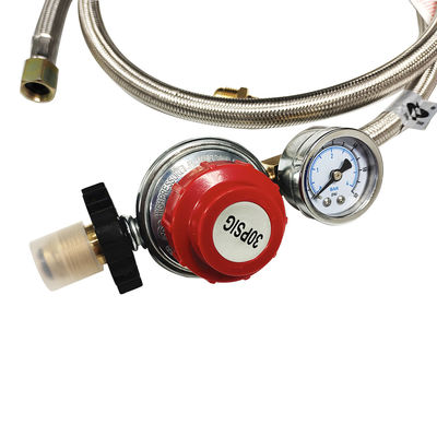 Hochdruck-LPG-Regulator und Edelstahlschlauch für den Herdanschluss 5 FT Länge