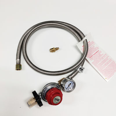 Hochdruck-LPG-Regulator und Edelstahlschlauch für den Herdanschluss 5 FT Länge