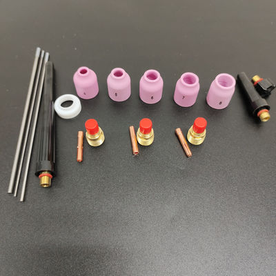 18 Stück Aluminium Düse Kollett Körper Elektrode Isolator TIG Schweißfackel Verbrauchsmaterialien Kit