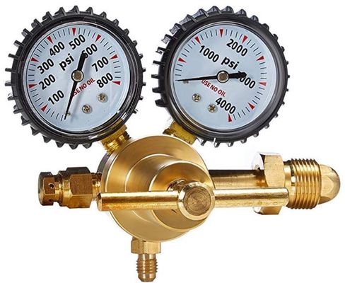 Hochdruck-CGA580 Einlass- und 1/4' Flare-M-Auslassanschluss Gas-Stickstoff-Regulator für NO2