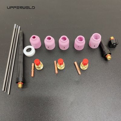 18 Stück Aluminium Düse Kollett Körper Elektrode Isolator TIG Schweißfackel Verbrauchsmaterialien Kit