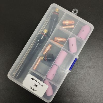 0.28KG Aluminium Düse Kollett Körper Elektroden Isolator TIG Schweißfackel Verbrauchsmaterialien Kit für WP-17/18/26 13N 18 Stück