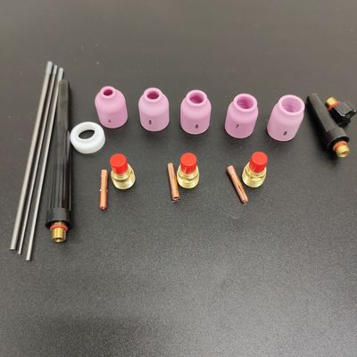 0.28KG Aluminium Düse Kollett Körper Elektroden Isolator TIG Schweißfackel Verbrauchsmaterialien Kit für WP-17/18/26 13N 18 Stück