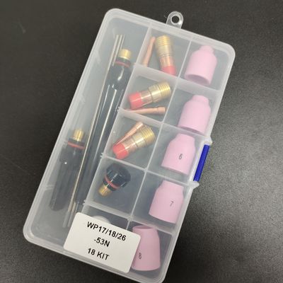 OBM Aluminium Düse Kollett Körper Elektroden Isolator TIG Schweißfackel Verbrauchsmaterialien Kit für WP-17/18/26 53N 18 Stück