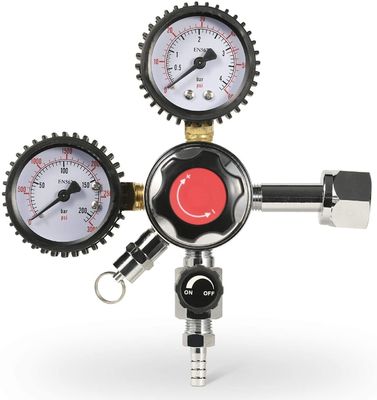 Schnurgröße W21.8 G5/8 Doppelmessgerät CO2 Bierregulierungsgerät für Bierfässer und CO2-Tank