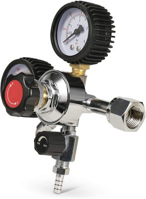 Schnurgröße W21.8 G5/8 Doppelmessgerät CO2 Bierregulierungsgerät für Bierfässer und CO2-Tank