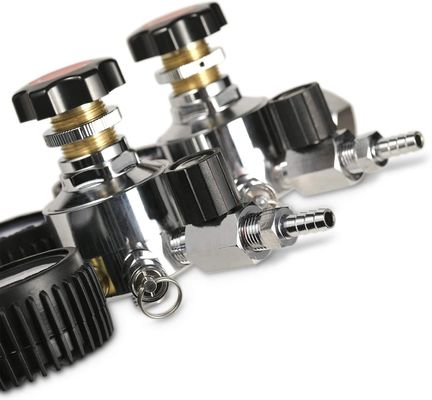 Zuhause Brauerei Bier Co2 Oberer Doppelgauge-Regulator mit Druckentlastungs-Sicherheitsventil