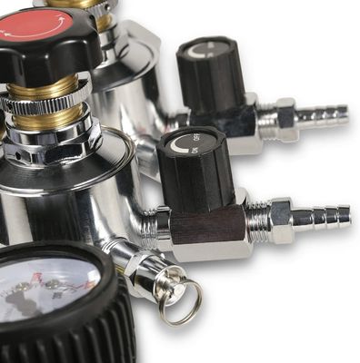 Zuhause Brauerei Bier Co2 Oberer Doppelgauge-Regulator mit Druckentlastungs-Sicherheitsventil
