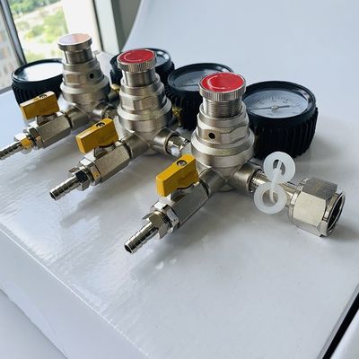 Zuhause Brauerei Bier Co2 Oberer Doppelgauge-Regulator mit Druckentlastungs-Sicherheitsventil