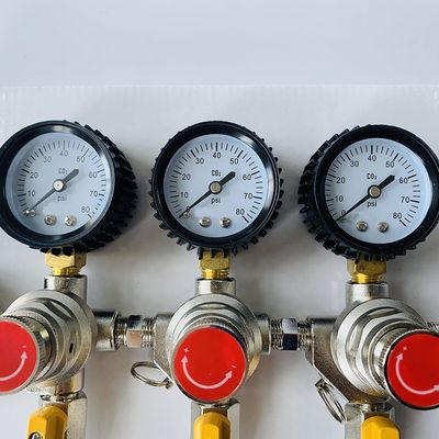 Zuhause Brauerei Bier Co2 Oberer Doppelgauge-Regulator mit Druckentlastungs-Sicherheitsventil