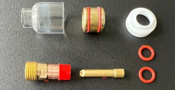 TIG-Zubehör Durchsichtige Düse-Kit 53GQ Gas-Linsen-Adapter Keil-Collett für Durchsichtige Schweißen