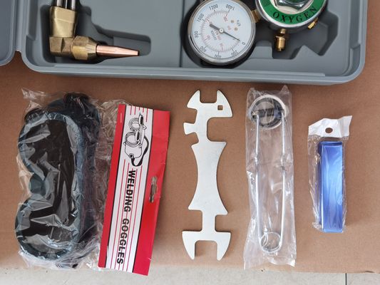 Messing-Sauerstoff-Acetylen-Gas-Regulator Schweißschneid-Torch-Kit mit 15-Fuß-Twin-Schlauch
