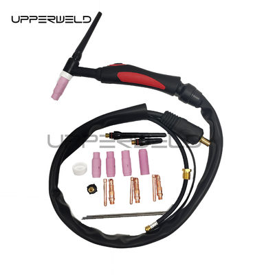 TIG Torch Set Luftgekühlte Schweißpistole mit 4m Kabel 9mm Loch Durchmesser Schwarz Grün 1,2KG