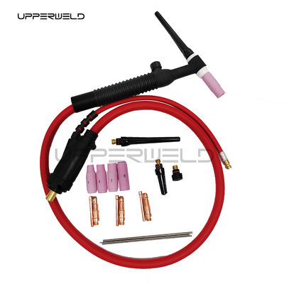 TIG Torch Set Luftgekühlte Schweißpistole mit 4m Kabel 9mm Loch Durchmesser Schwarz Grün 1,2KG